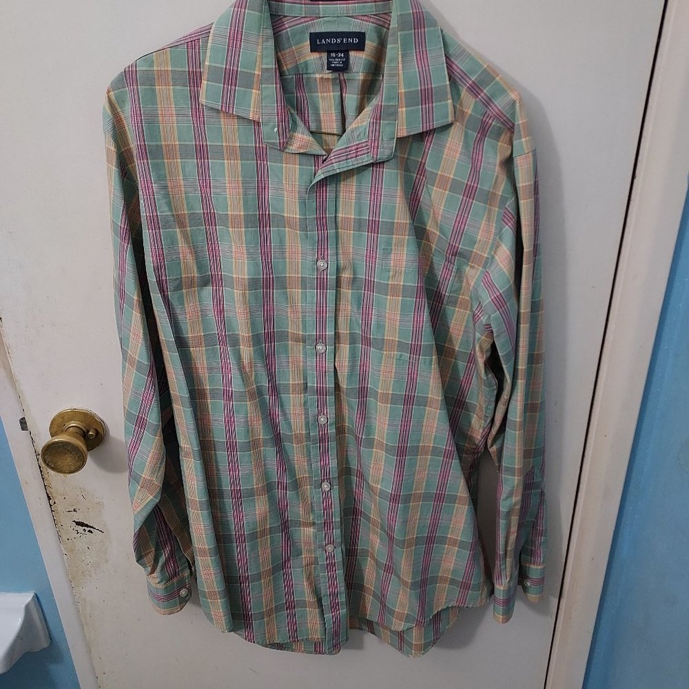 Lands' End Men's Long Sleeve Shirt, NWOT